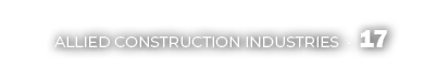 ALLIED CONSTRUCTION INDUSTRIES • 17