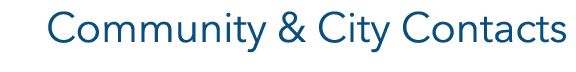 Community & City Contacts