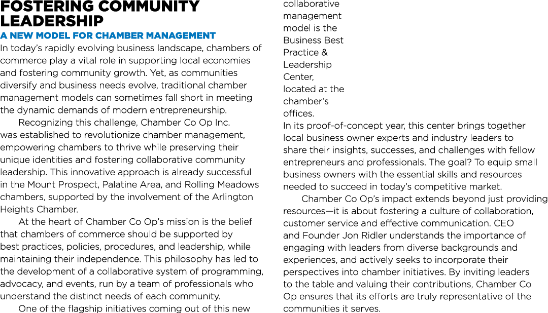 Fostering Community Leadership A New Model for Chamber Management In today’s rapidly evolving business landscape, cha...