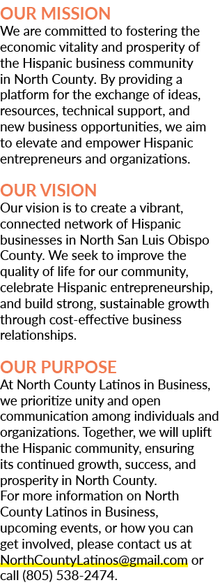 OUR MISSION We are committed to fostering the economic vitality and prosperity of the Hispanic business community in ...
