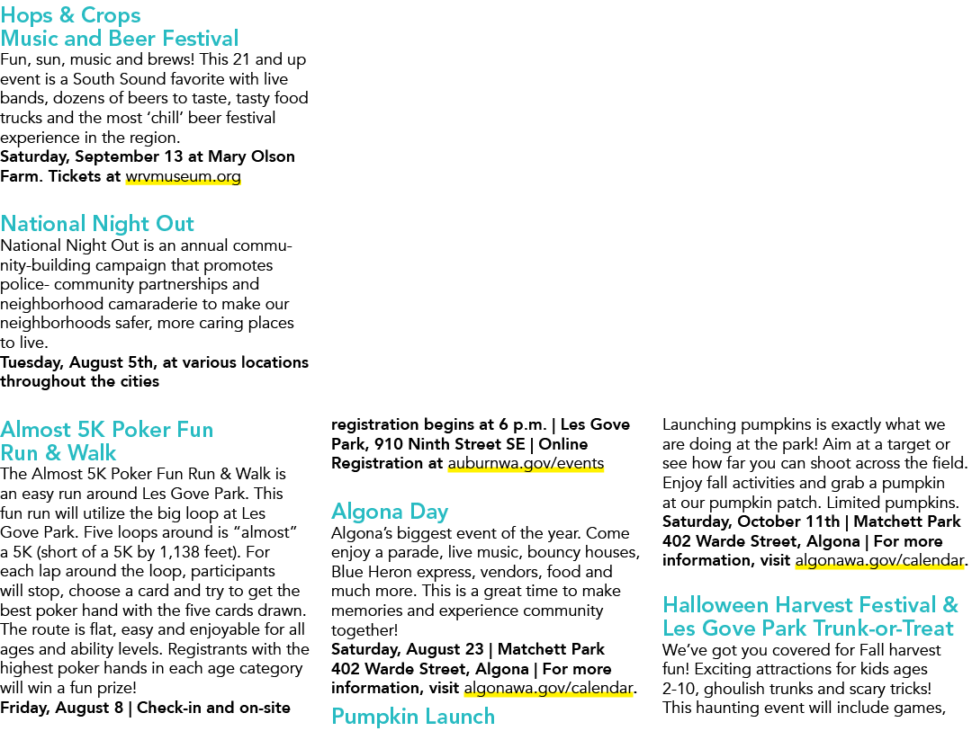 Hops & Crops Music and Beer Festival Fun, sun, music and brews! This 21 and up event is a South Sound favorite with l...