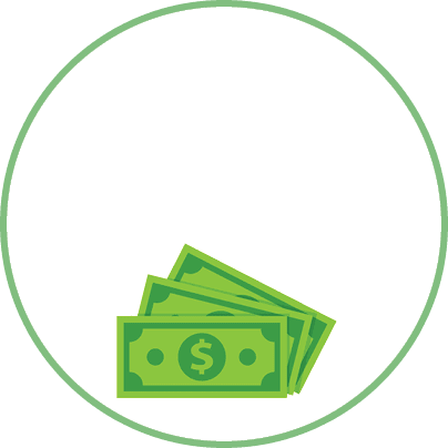 dollar banknotes isolate on white background.