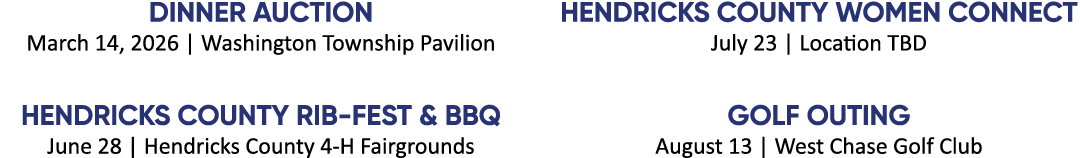 DINNER AUCTION March 14, 2026 | Washington Township Pavilion HENDRICKS COUNTY RIB FEST & BBQ June 28 | Hendricks Coun...