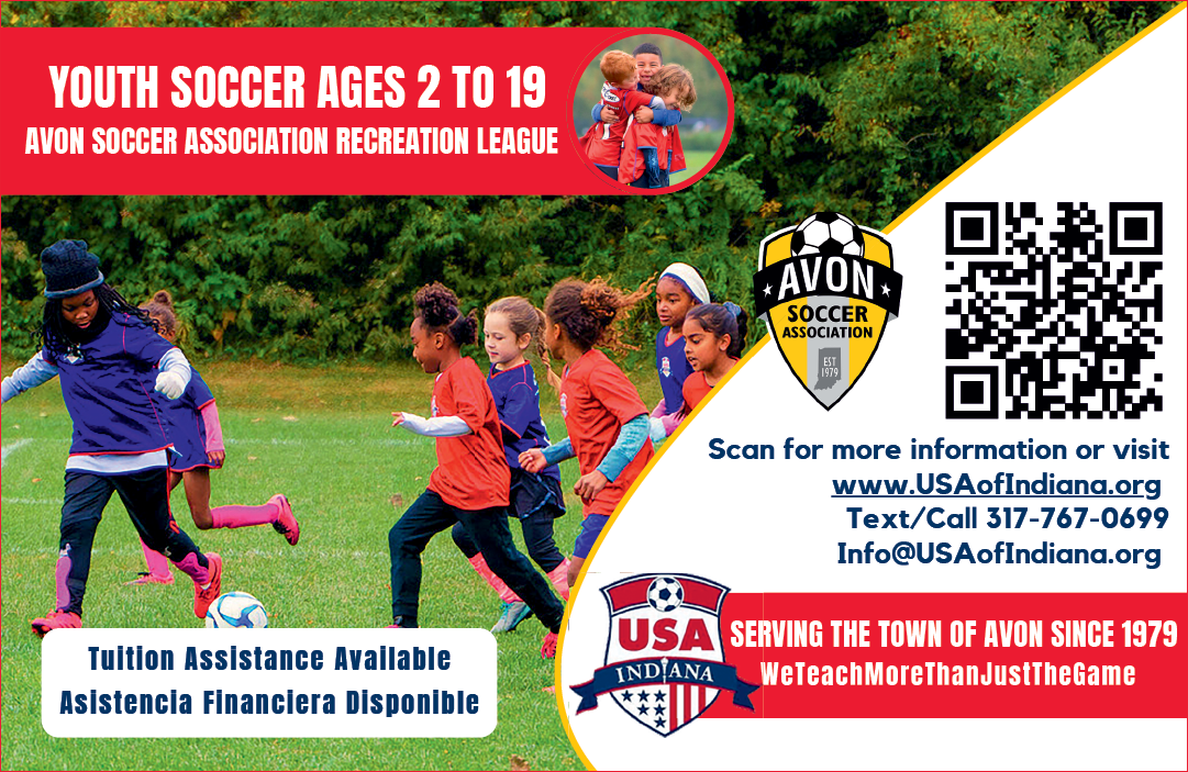A flyer advertising a youth soccer league. Description generated by AI