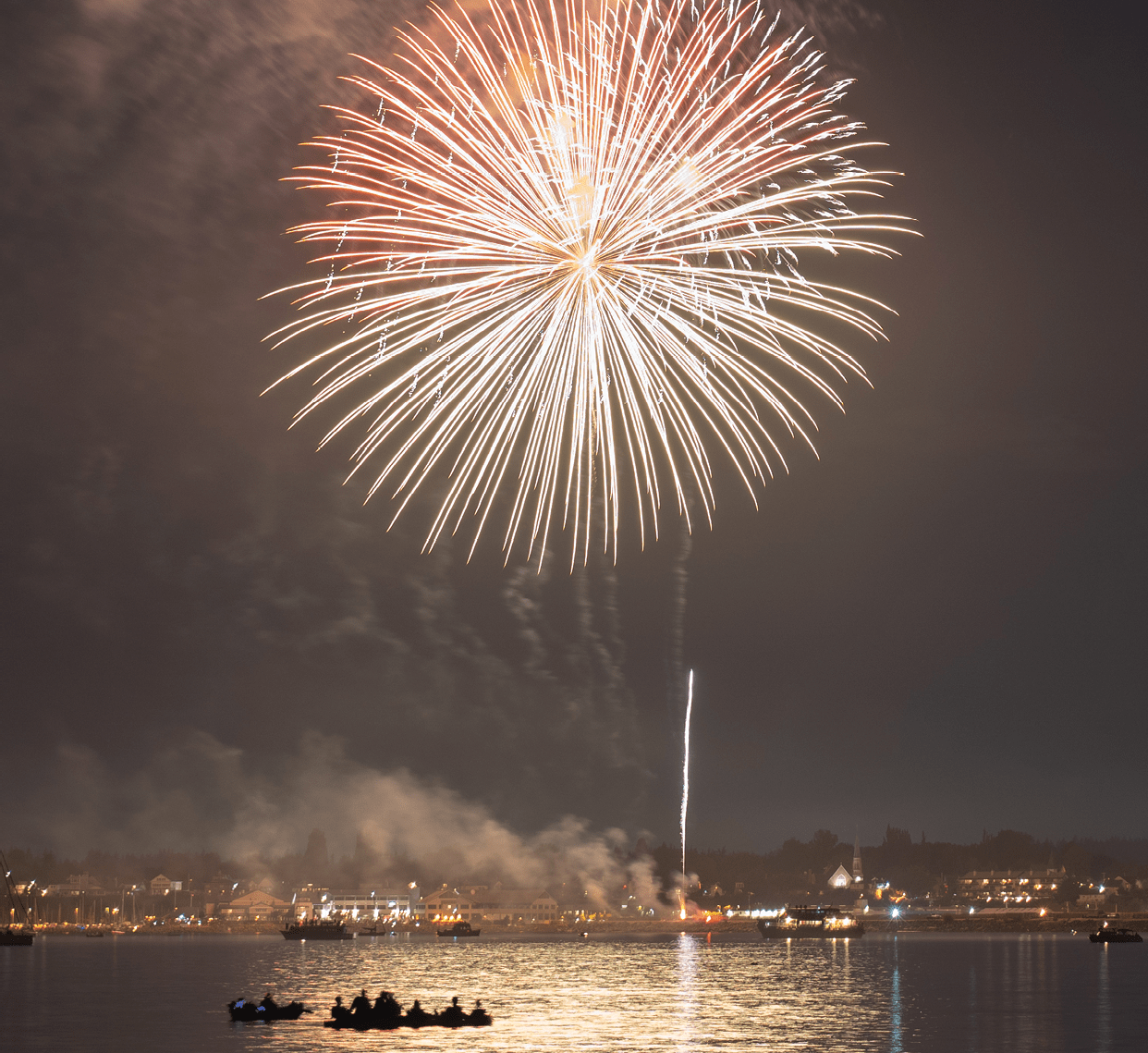 4th of July fireworks over Bellingham Bay, viewed from Boulevard Park.