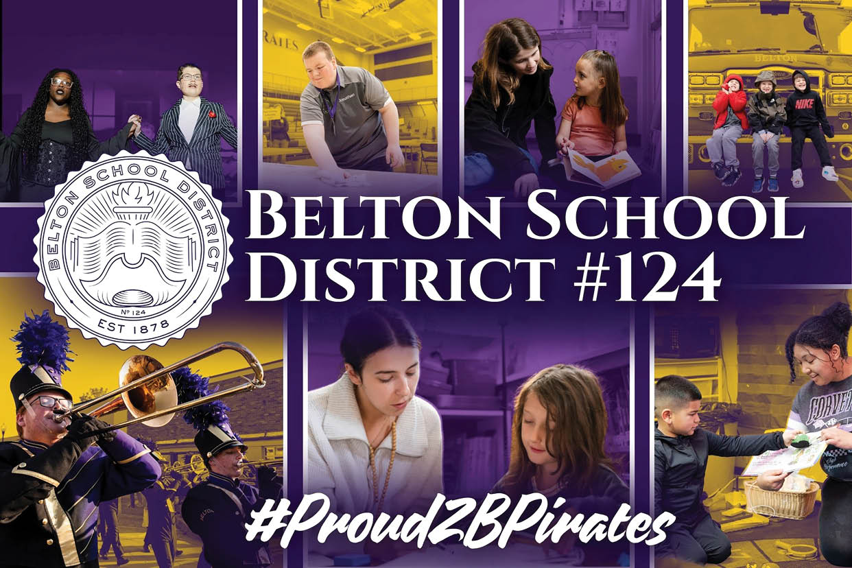 A poster advertising Belton School District 124. Description generated by AI