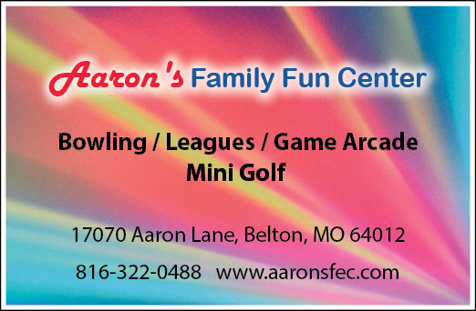 A flyer advertises a family fun center with mini golf, bowling, and arcade games. AI generated content