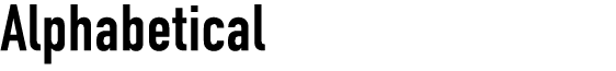 Alphabetical