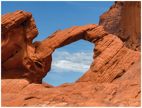 An image of Arch Rock in the Valley of Fire State Park, Nevada