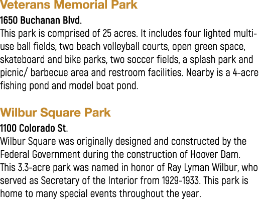 Veterans Memorial Park 1650 Buchanan Blvd. This park is comprised of 25 acres. It includes four lighted multi use bal...
