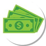 dollar banknotes isolate on white background.