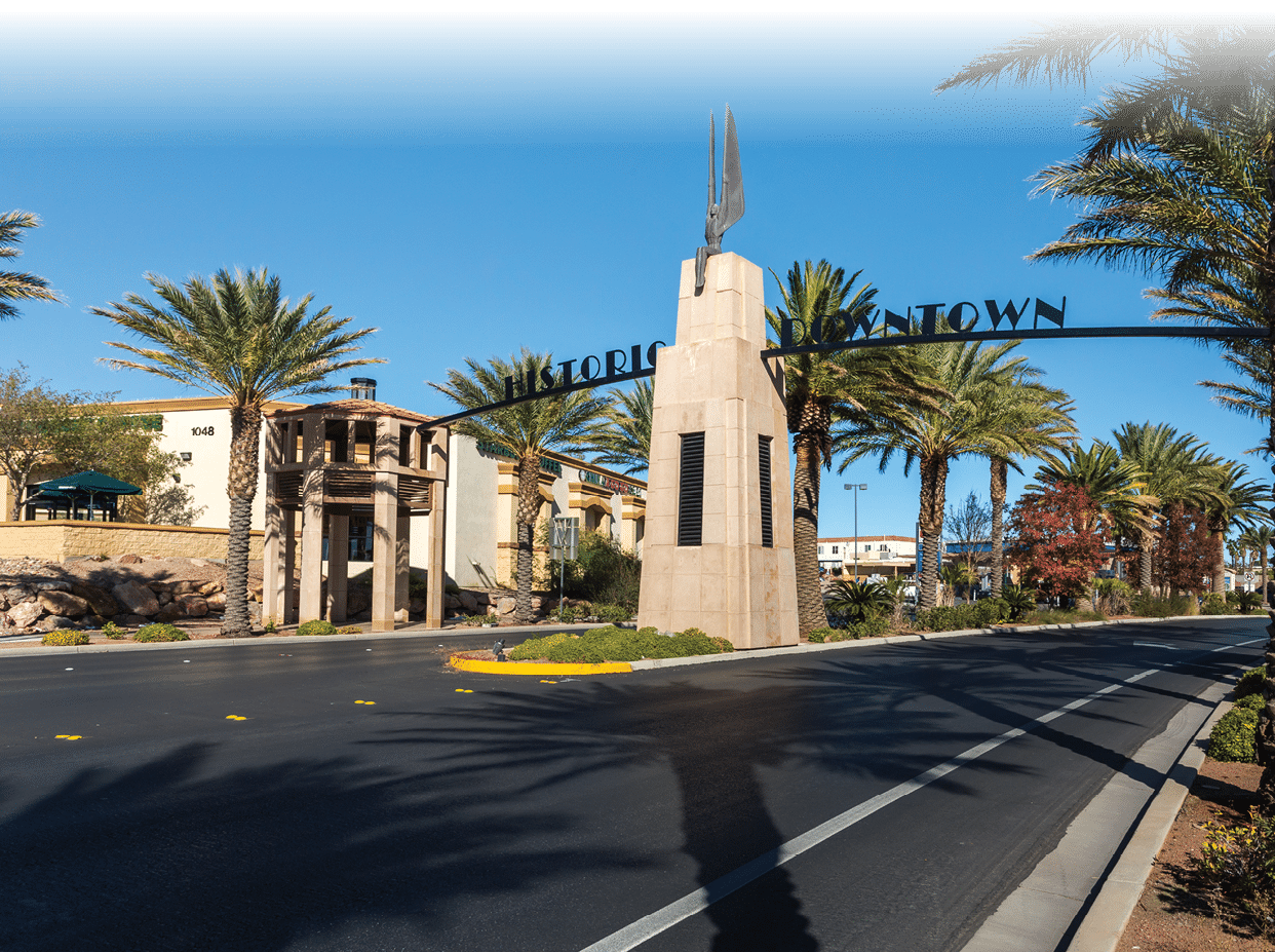 Boulder City, Nevada, USA - October 30th, 2022: Historical downtown sign