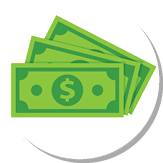 dollar banknotes isolate on white background.