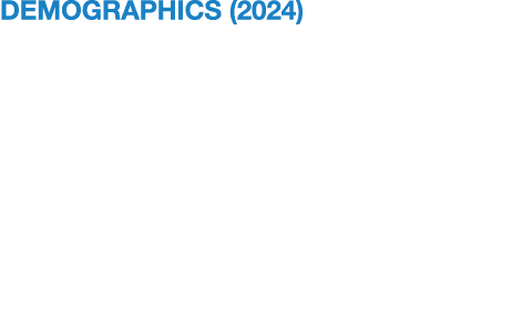 DEMOGRAPHICS (2024) Median Household Income $69,615 Household Income in excess of $75,000 38% Median Value of a House...