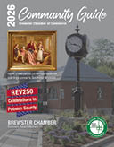 A community guide for 2026 is displayed on a clock tower. AI generated content