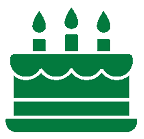 A green cake with candles on it. AI generated content