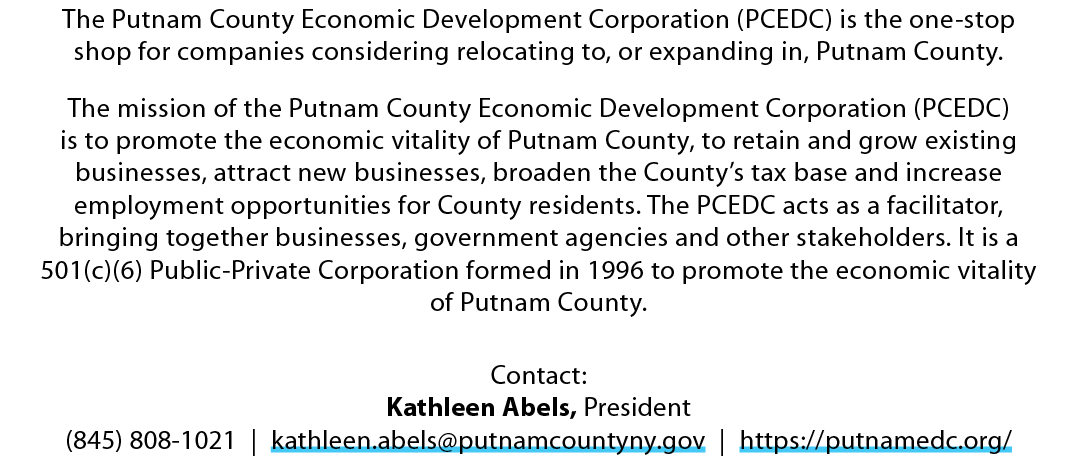 The Putnam County Economic Development Corporation (PCEDC) is the one stop shop for companies considering relocating ...