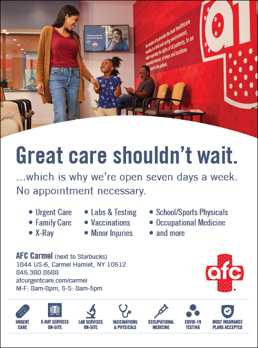 A woman and a child are shown in a poster advertising healthcare services. AI generated content