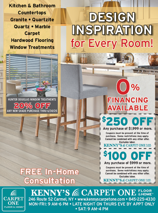 A flyer advertises a sale on carpet and consultation services. AI generated content