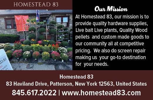 A flyer advertises a store called Homestead 83. AI generated content