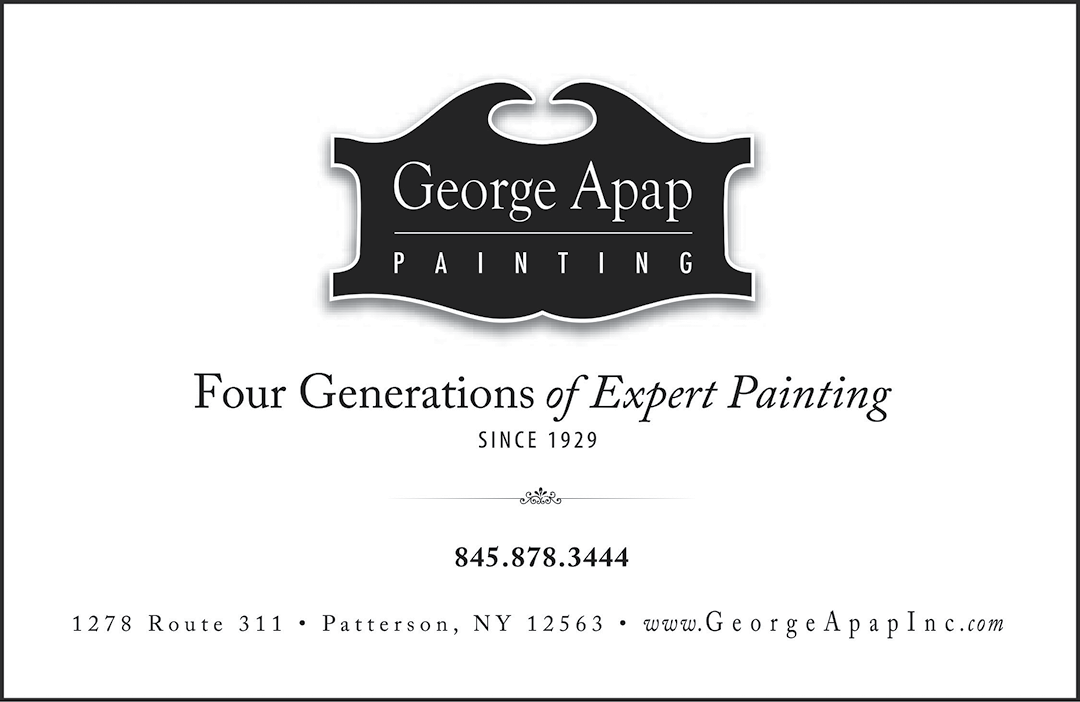 A painting company logo with the name “George A. Ap" and the phrase "Four Generations of Expert Painting" underneath. AI generated content