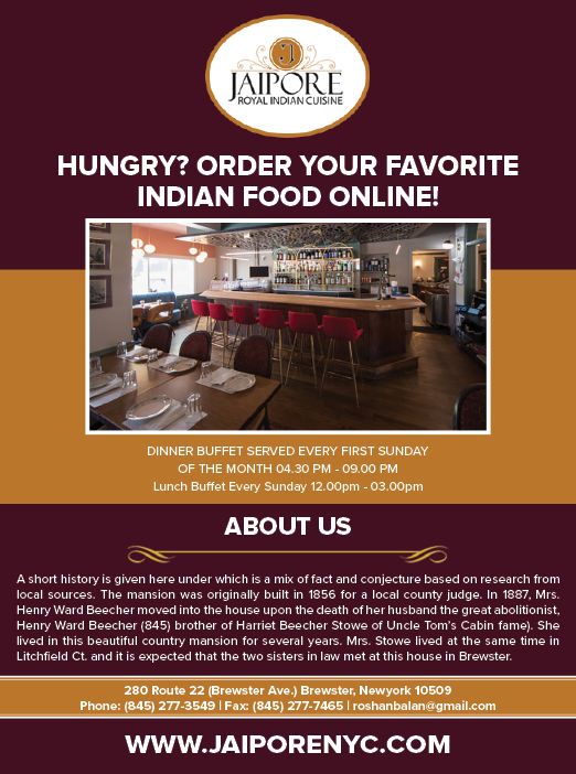 A flyer advertises Indian food online. AI generated content