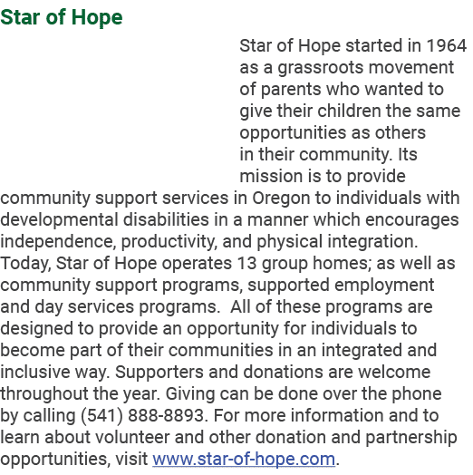 Star of Hope Star of Hope started in 1964 as a grassroots movement of parents who wanted to give their children the s...