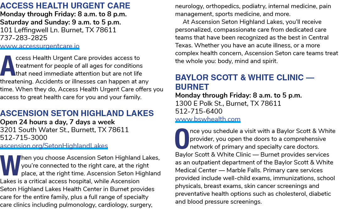 Access Health Urgent Care Monday through Friday: 8 a.m. to 8 p.m. Saturday and Sunday: 9 a.m. to 5 p.m. 101 Leffingwe...