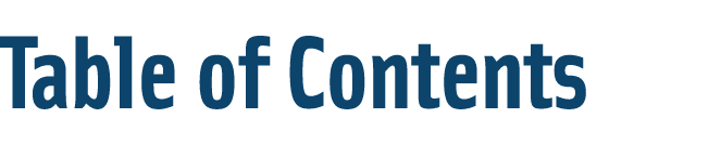 Table of Contents