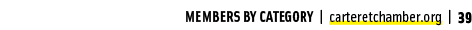 MEMBERS BY CATEGORY | carteretchamber.org | 39