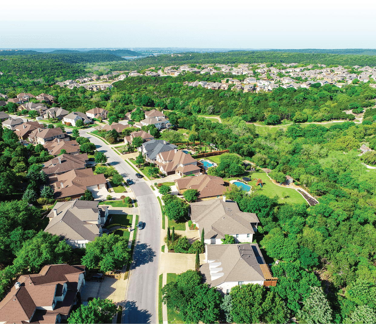 Cedar Park , Texas , USA aerial drone views , Homes , Houses , and Real Estate Suburb Neighborhoods