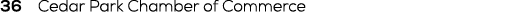 36 Cedar Park Chamber of Commerce