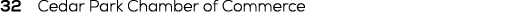 32 Cedar Park Chamber of Commerce