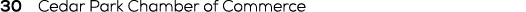 30 Cedar Park Chamber of Commerce