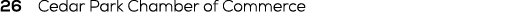 26 Cedar Park Chamber of Commerce