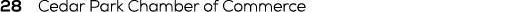 28 Cedar Park Chamber of Commerce