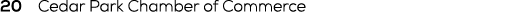 20 Cedar Park Chamber of Commerce