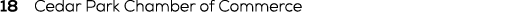 18 Cedar Park Chamber of Commerce