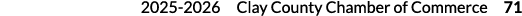 2025 2026 Clay County Chamber of Commerce 71