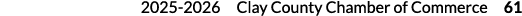 2025 2026 Clay County Chamber of Commerce 61