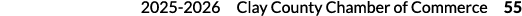 2025 2026 Clay County Chamber of Commerce 55