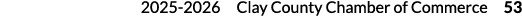 2025 2026 Clay County Chamber of Commerce 53