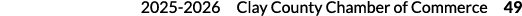 2025 2026 Clay County Chamber of Commerce 49