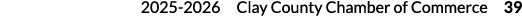 2025 2026 Clay County Chamber of Commerce 39