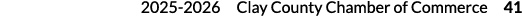 2025 2026 Clay County Chamber of Commerce 41
