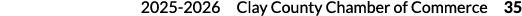 2025 2026 Clay County Chamber of Commerce 35