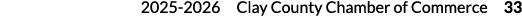 2025 2026 Clay County Chamber of Commerce 33