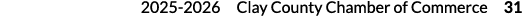 2025 2026 Clay County Chamber of Commerce 31