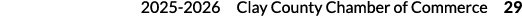 2025 2026 Clay County Chamber of Commerce 29