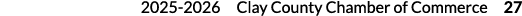 2025 2026 Clay County Chamber of Commerce 27